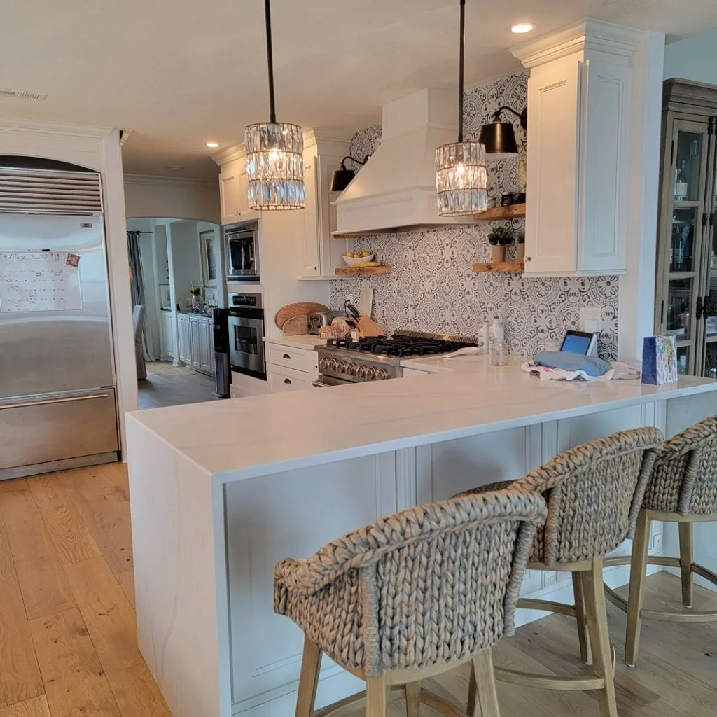 Pendant-Lit Luxury Kitchen