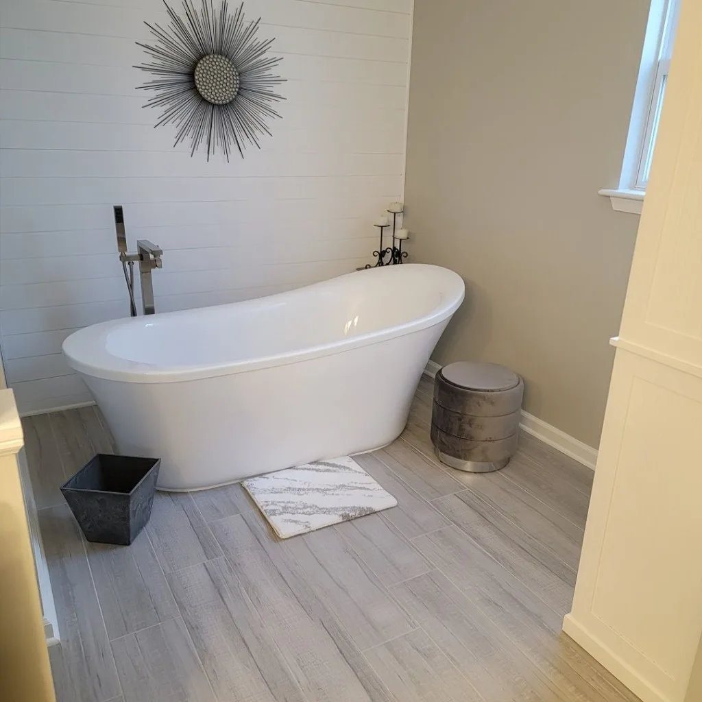 Kitchen side wall with custom storage, sink, and task lighting
