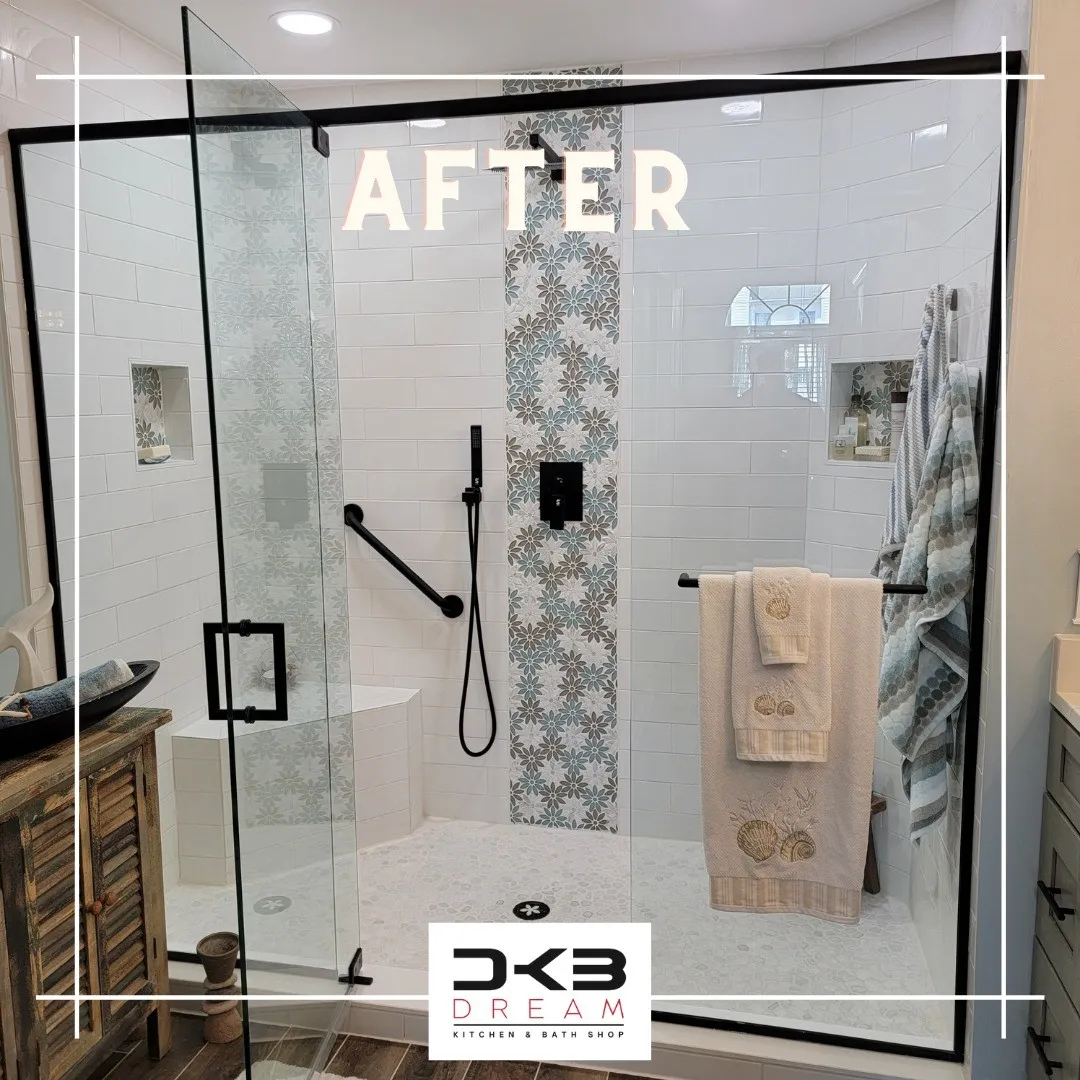 Tub to Shower before and after — After