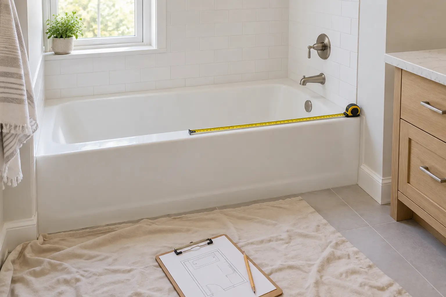 Planning bathtub removal and surrounding finishes