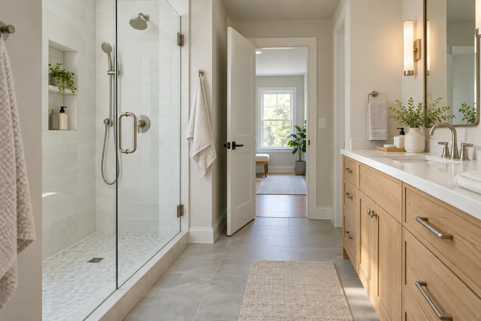 Shower layout and fit in the bathroom