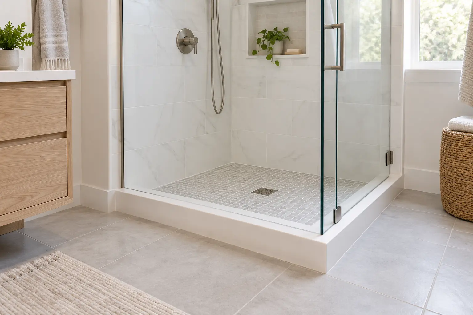 Shower base and entry height options