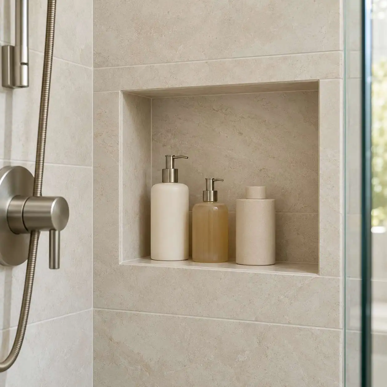 Shower and bathroom storage planning