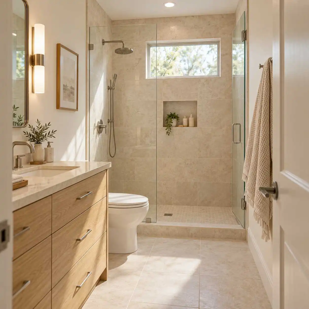 Existing bathroom footprint for shower planning